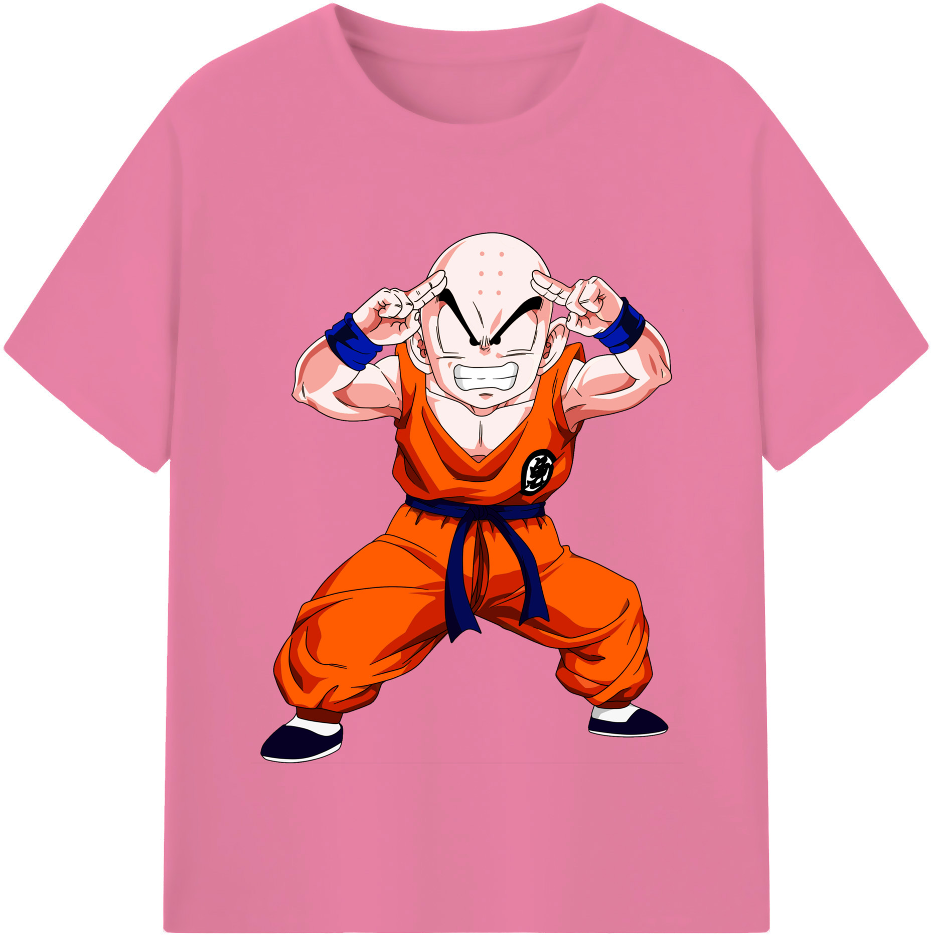 （画像用） ドラゴンボール クリリン DRAGON BALL krillin 綿100％半袖Tシャツ（フロントプリント）